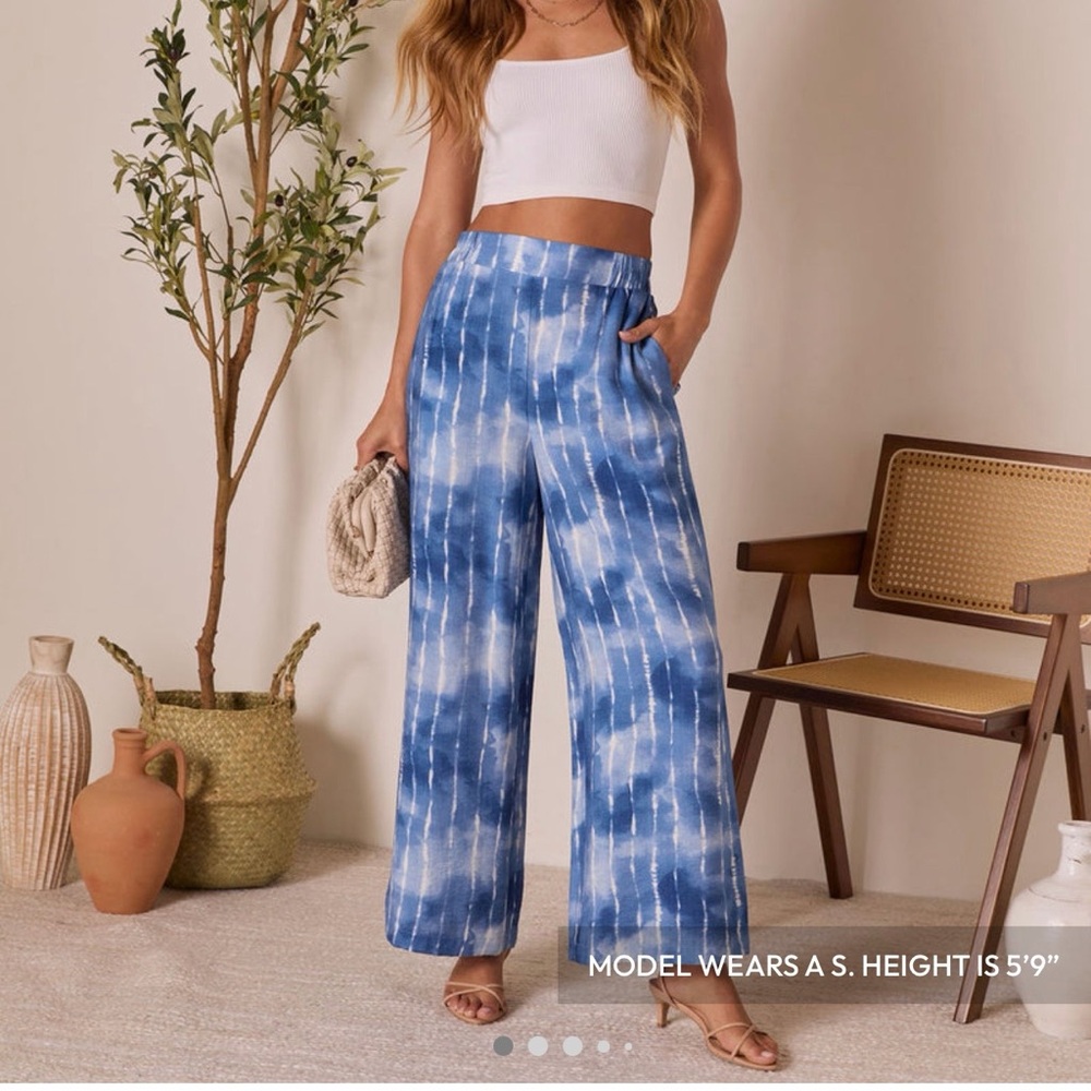 Vici- Loulen Striped Tie Dye Pants - like new